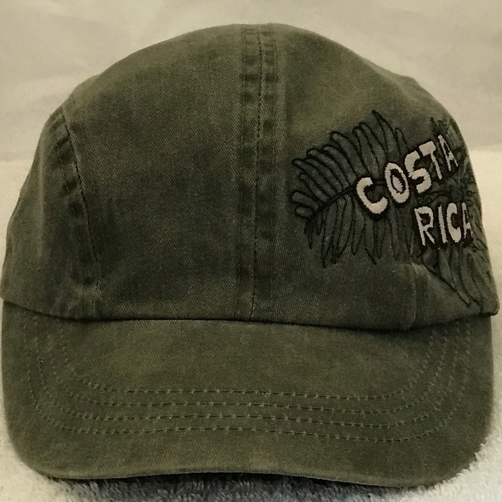 Costa Rica Adjustable Grey Military Style Short Bill Travel Cap
